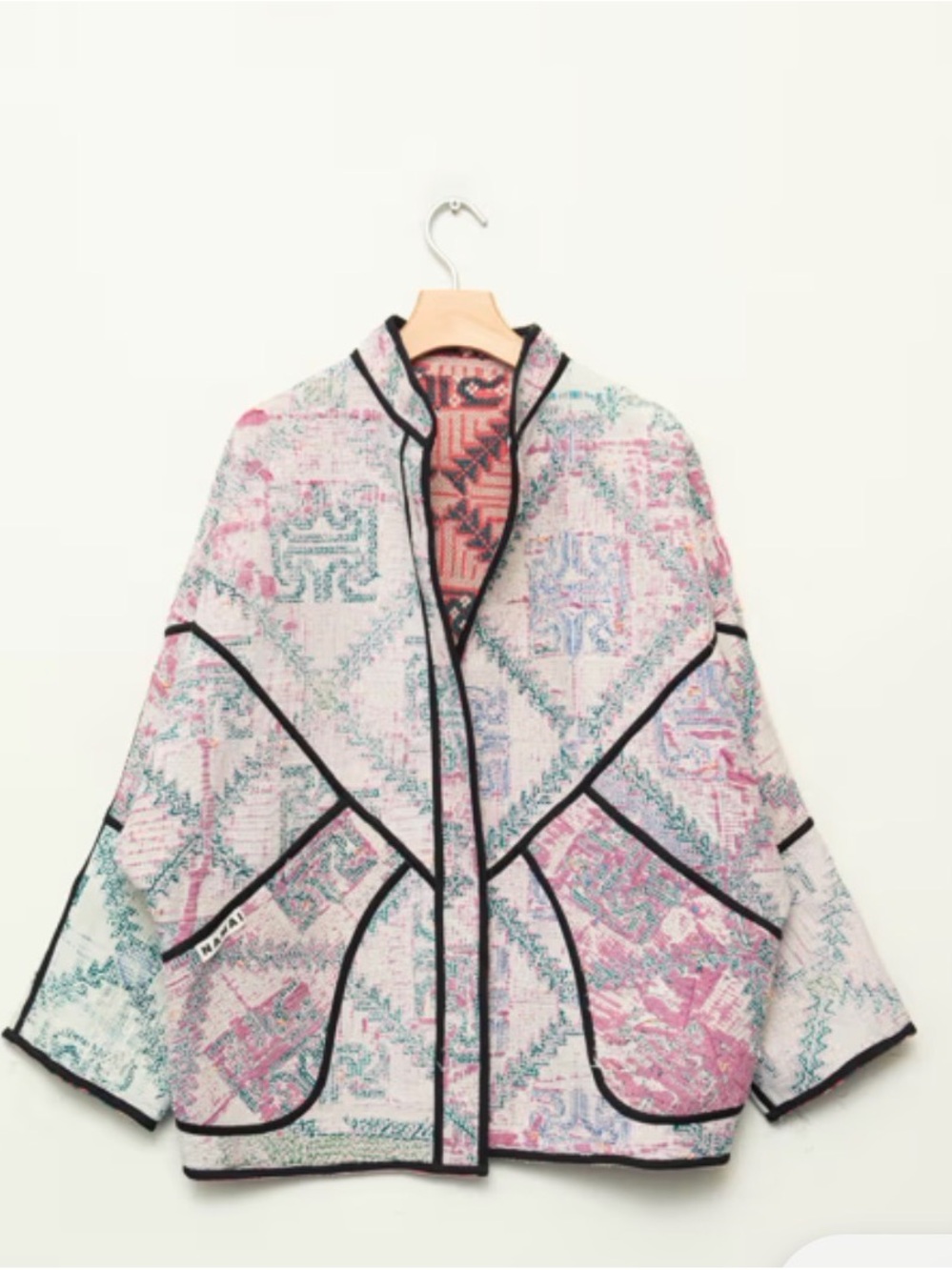 Namai - THE ISHANI VINTAGE CROSS-STITCH QUILTED JACKET - reversible